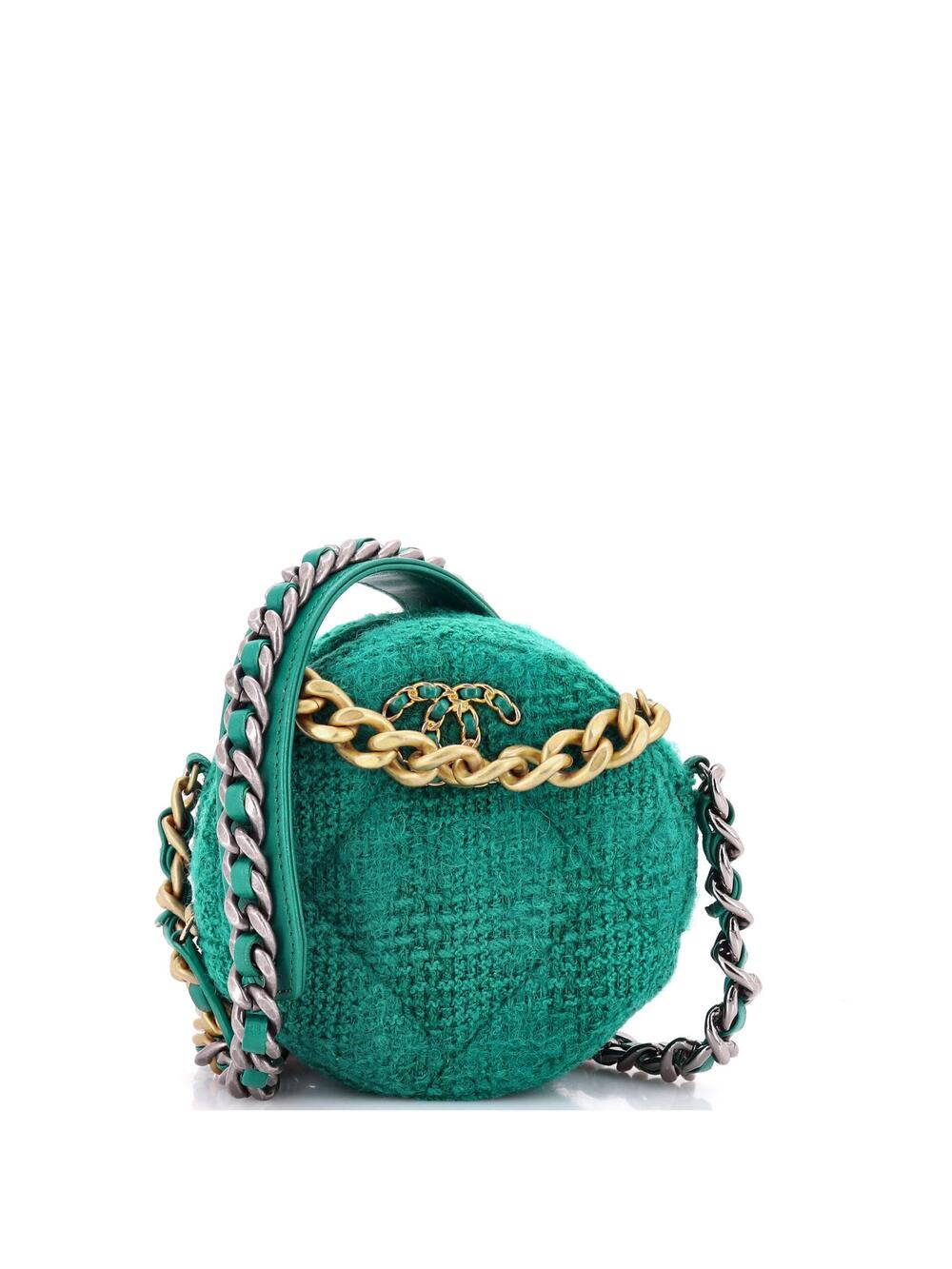 Chanel 19 Round Clutch With Chain And #240512C26B